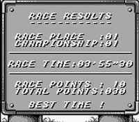 une photo d'Ã©cran de V-Rally Championship Edition sur Nintendo Game Boy